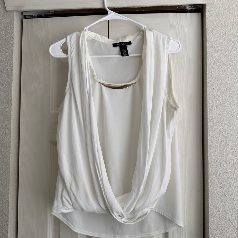 White House Black Market Draped Blouse